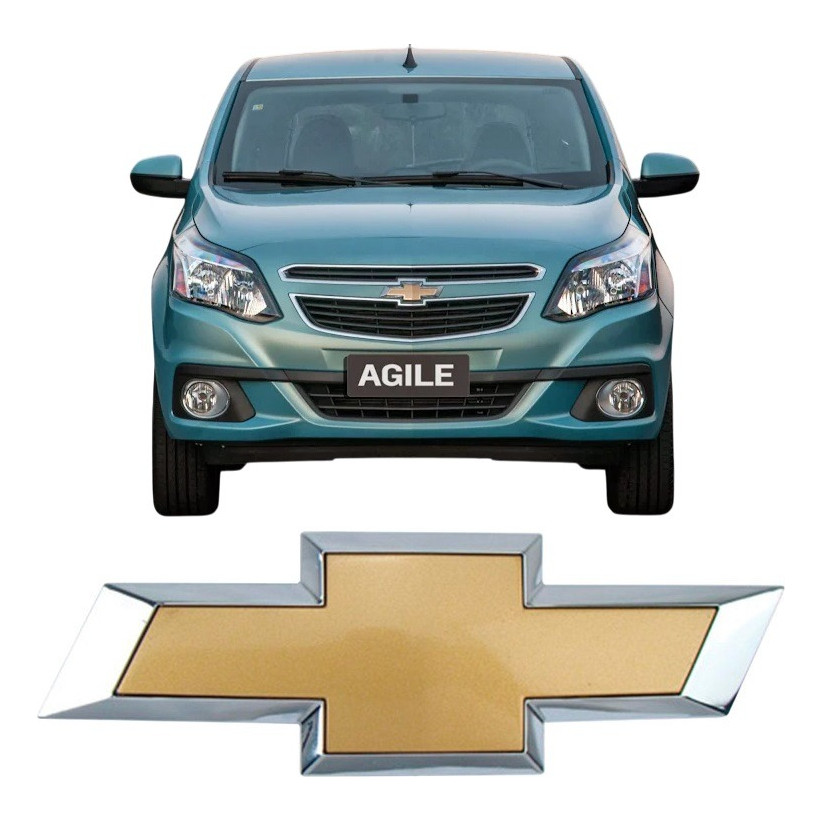 Emblema Da Grade Gravata Dourada P/agile 09/14 Montana 11/15