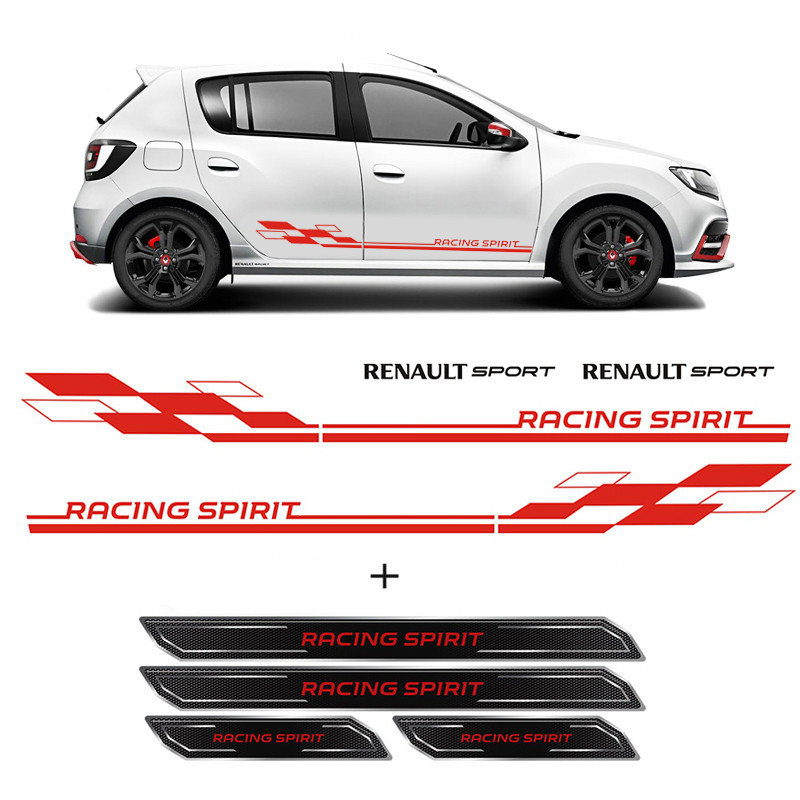 Faixa Sandero Logan Racing Spirit Sport + Soleira Protetora