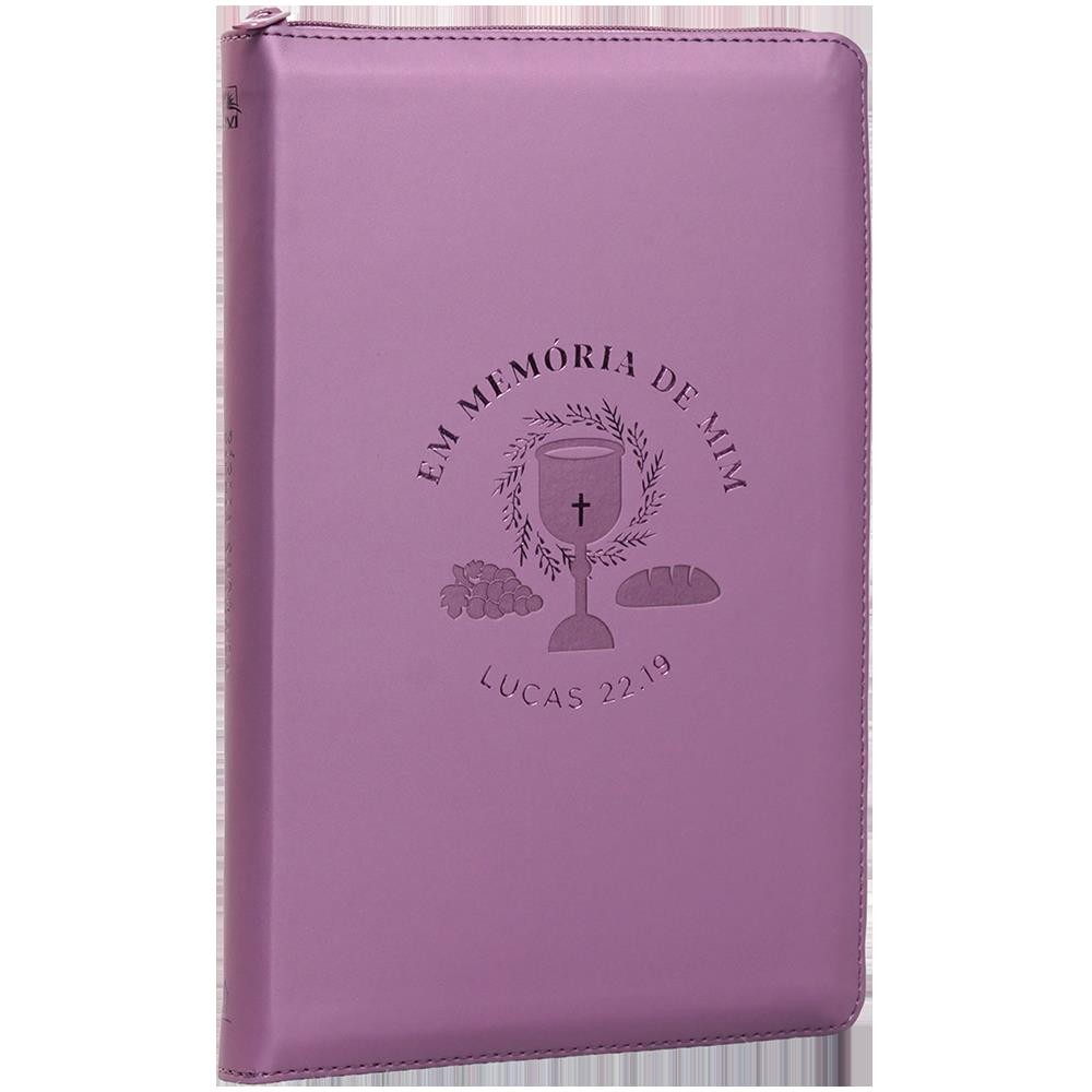 Bíblia Em Memória De Mim Com Zìper| Nvi | Letra Normal |Roxo em Oferta na Shopee
