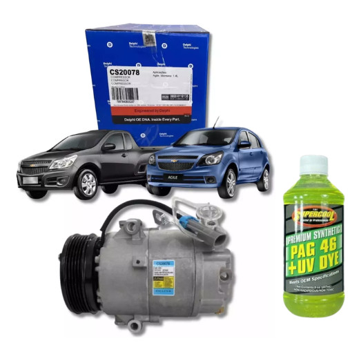 Compressor Ar Agile 1.4 5pk 2010 A 2015 Delphi + Óleo