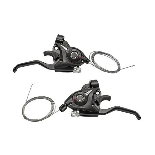 ALAVANCA DE CAMBIO V-BRAKE 7/3V MANETE E ABRAÇADEIRA ALUMINIO C/ CABOS