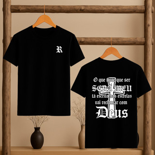 Camiseta Oversized Ou Básica Racionais MC’s Será Meu Tá Escrito nas Estrelas Streetwear Fé e Atitude em Oferta na Shopee