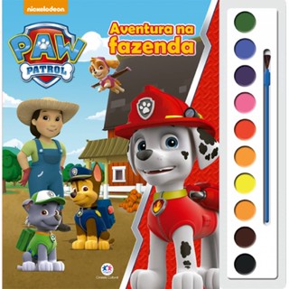 Livro com Aquarela | Patrulha Canina | Aventura na fazenda em Oferta na Shopee