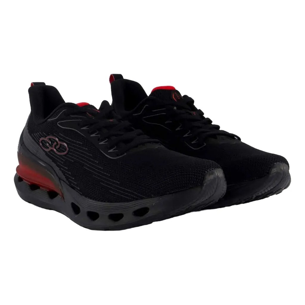 Tênis Olympikus Quartzo Preto/Preto/vermelho 389