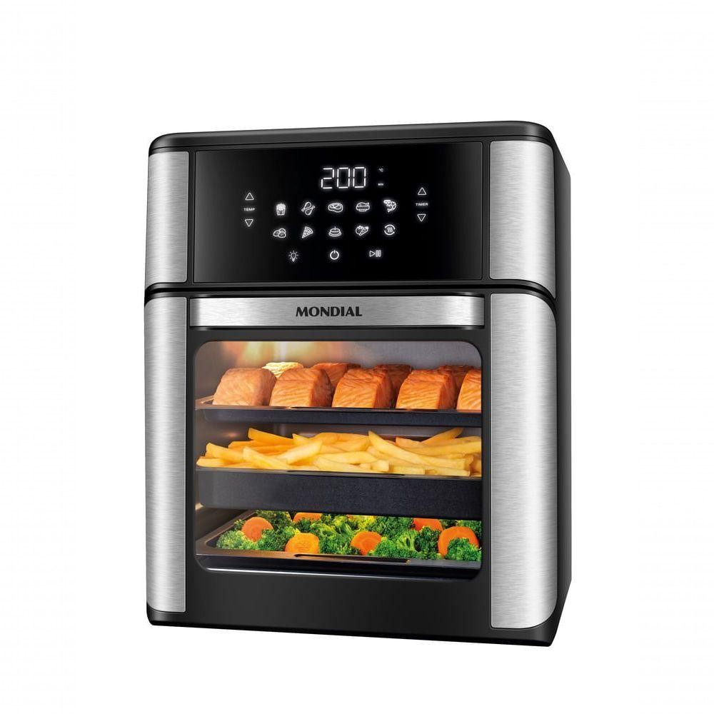 Fritadeira Elétrica Forno Oven 12L Mondial AFON-12L-BI-BC - 110V em Oferta na Shopee