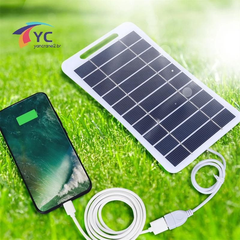 Painel Solar YCBR 2W Com USB À Prova D'água Para Caminhadas E Acampamento Ao Ar Livre Bateria Portátil De Carregamento D em Oferta na Shopee