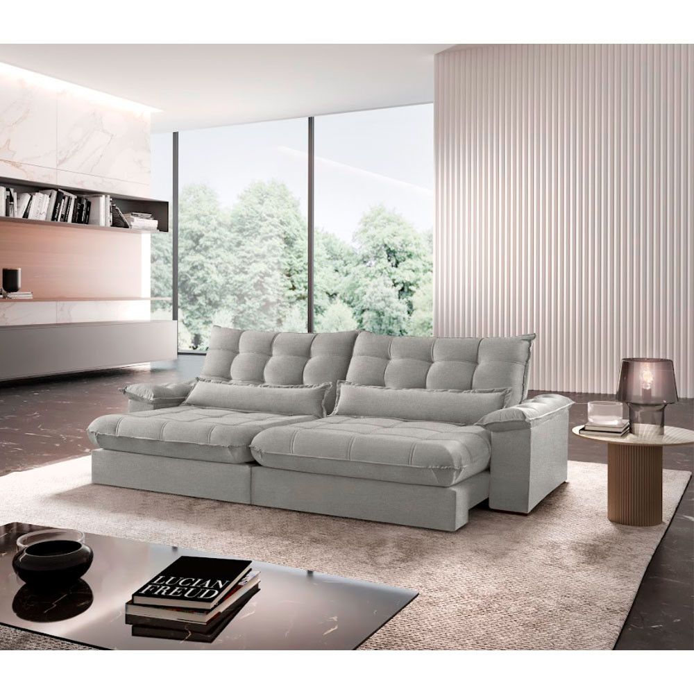 Sofá Classic Linho 02 Módulos 80 cm B25 Meu Sofá Online