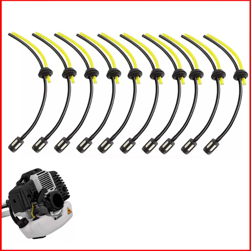 10 peças de filtro de combustível universal,para aparador de grama e jardim,mangueiras de filtro de combustível