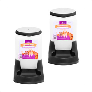 Kit 2 Comedouro Pratico Alvorada 3 Litros - Preto em Oferta na Shopee
