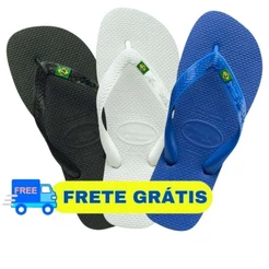 Kit 2 Pares De Chinelo Masculino Feminino Da Bandeirinha Original