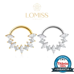 Piercing Septo Argola Titânio Zircônia Cravejada Septril Helix Nariz Daith Rook Conch