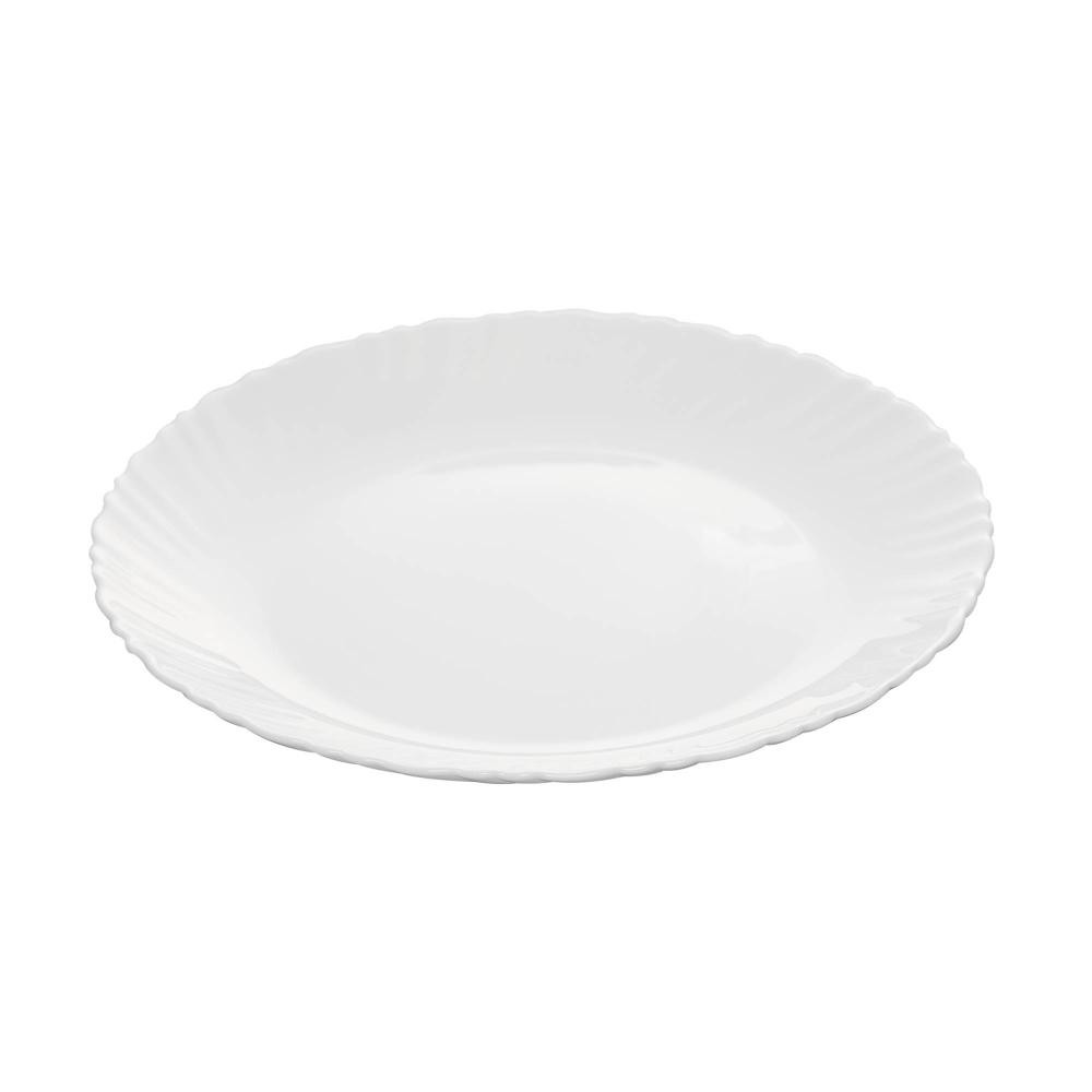 Prato Raso Lyor Nevada 26,5cm Branco Vidro Opalino - Home & Living