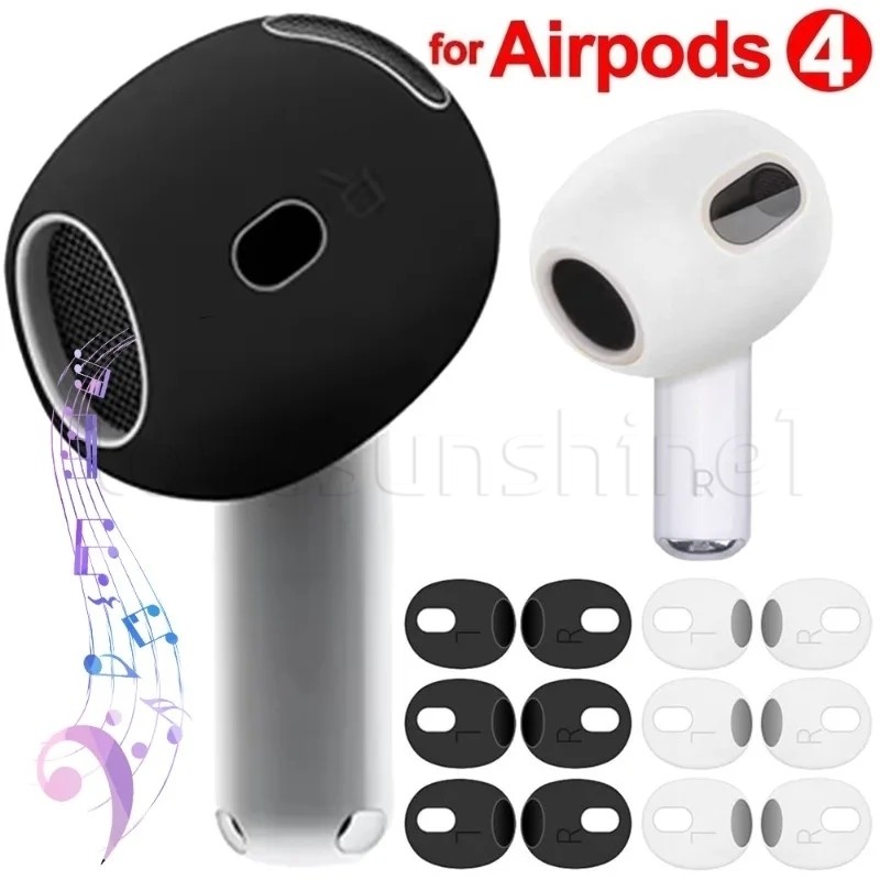 Pontas De Ouvido Ultrafinas Para Fone Airpods 4-Compatível Com 4th Earbuds Protector Cover Case-Resistente A Arranhões ,