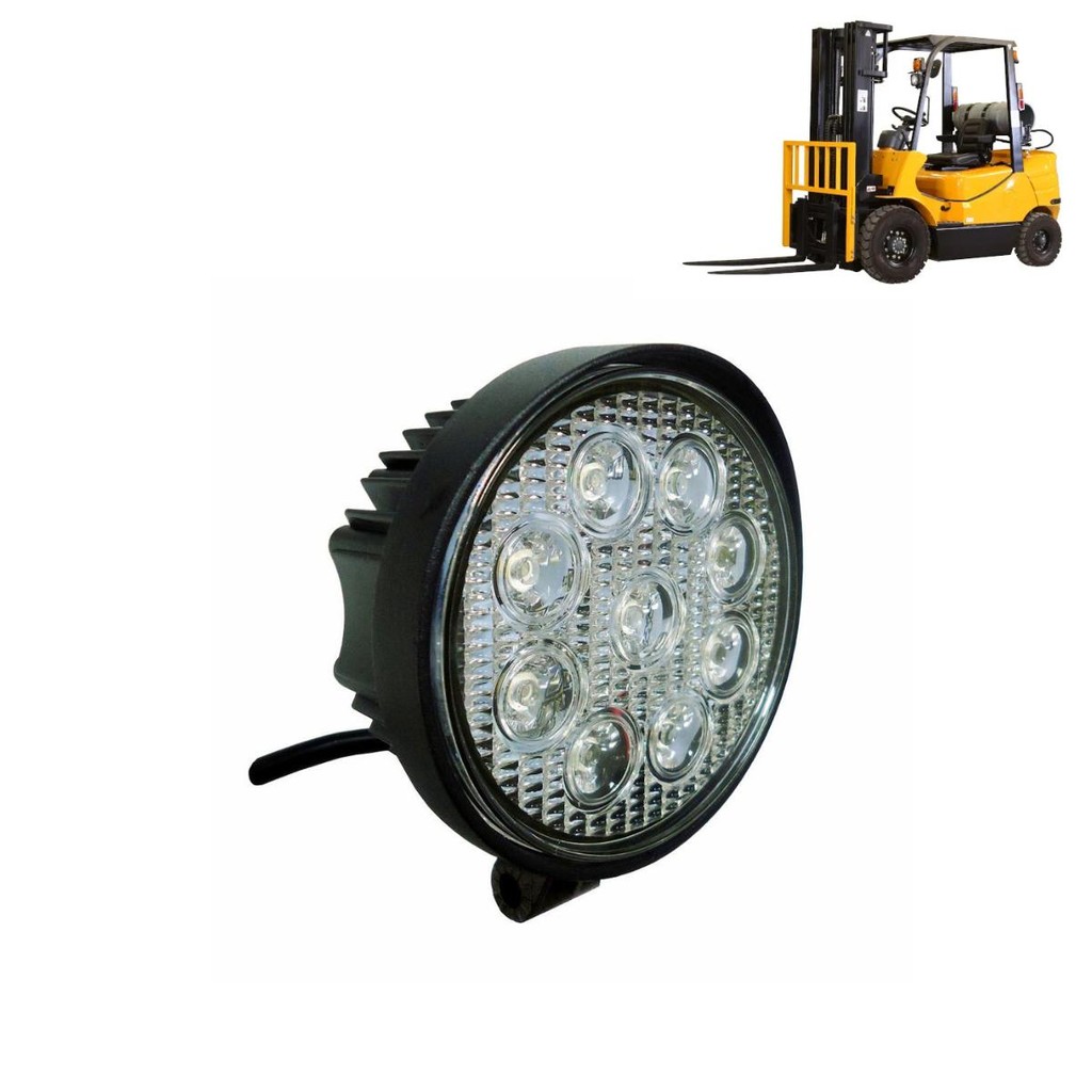 Farol Auxiliar de Trabalho LED para Máquinas Agrícolas 27W IP 68 - DNI 4161 em Oferta na Shopee