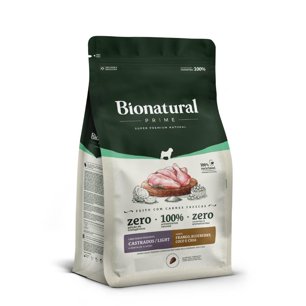 Ração Special Dog Bionatural Prime Raças Pequenas Castrado e Light Frango 10,1Kg em Oferta na Shopee