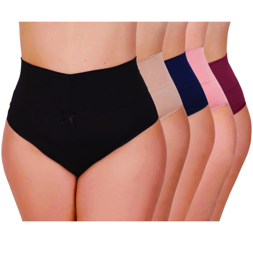 Kit Calcinha Grande Cós Plus Size Cintura Alta Tapa Barriga Confortável Calçola em Oferta na Shopee
