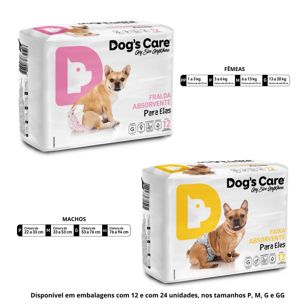 Fralda Descartável Para Cachorro Macho e Fêmea do PP ao GG em Oferta na Shopee