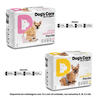 Fralda Descartável Para Cachorro Macho e Fêmea do PP ao GG em Oferta na Shopee