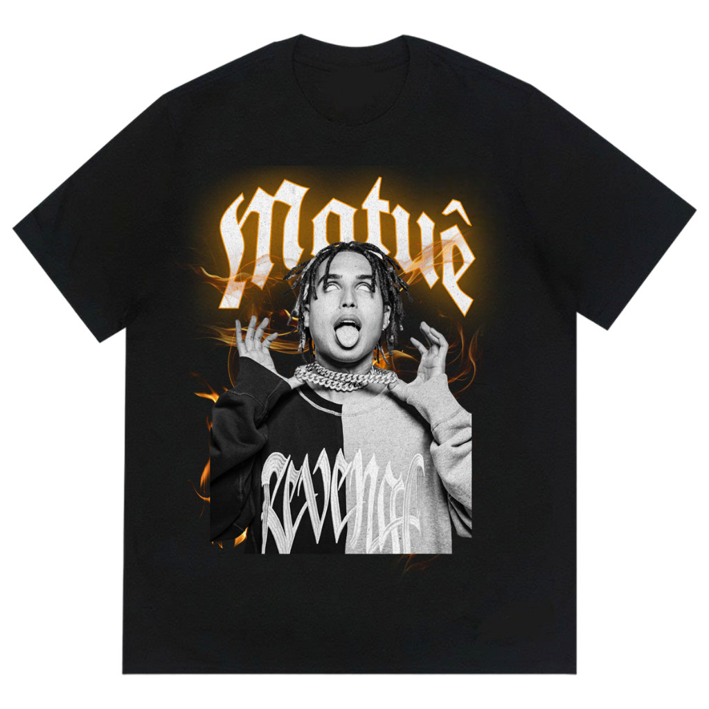 Camiseta Streetwear Matuê Premium Masculina Estampada 100% Algodão Penteado Gringa Basquete