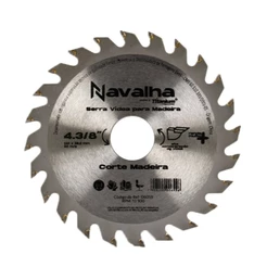 Disco Serra Circular Navalha 4.3/8" 110mm 24 Dentes Titanium