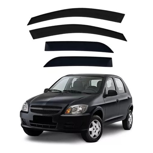 Calha De Chuva Acrilica Fumê Celta 2000 A 2016 4 Portas em Oferta na Shopee