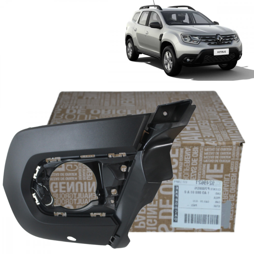 Moldura farol milha direito Renault Duster 19 20 21 22 23 24 em Oferta na Shopee