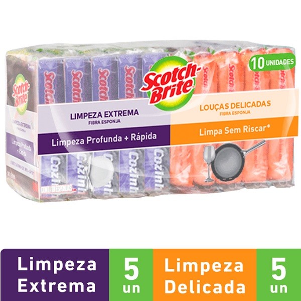 Kit Esponja Limpeza Extrema e Louças Delicadas SCOTH-BRITE em Oferta na Shopee