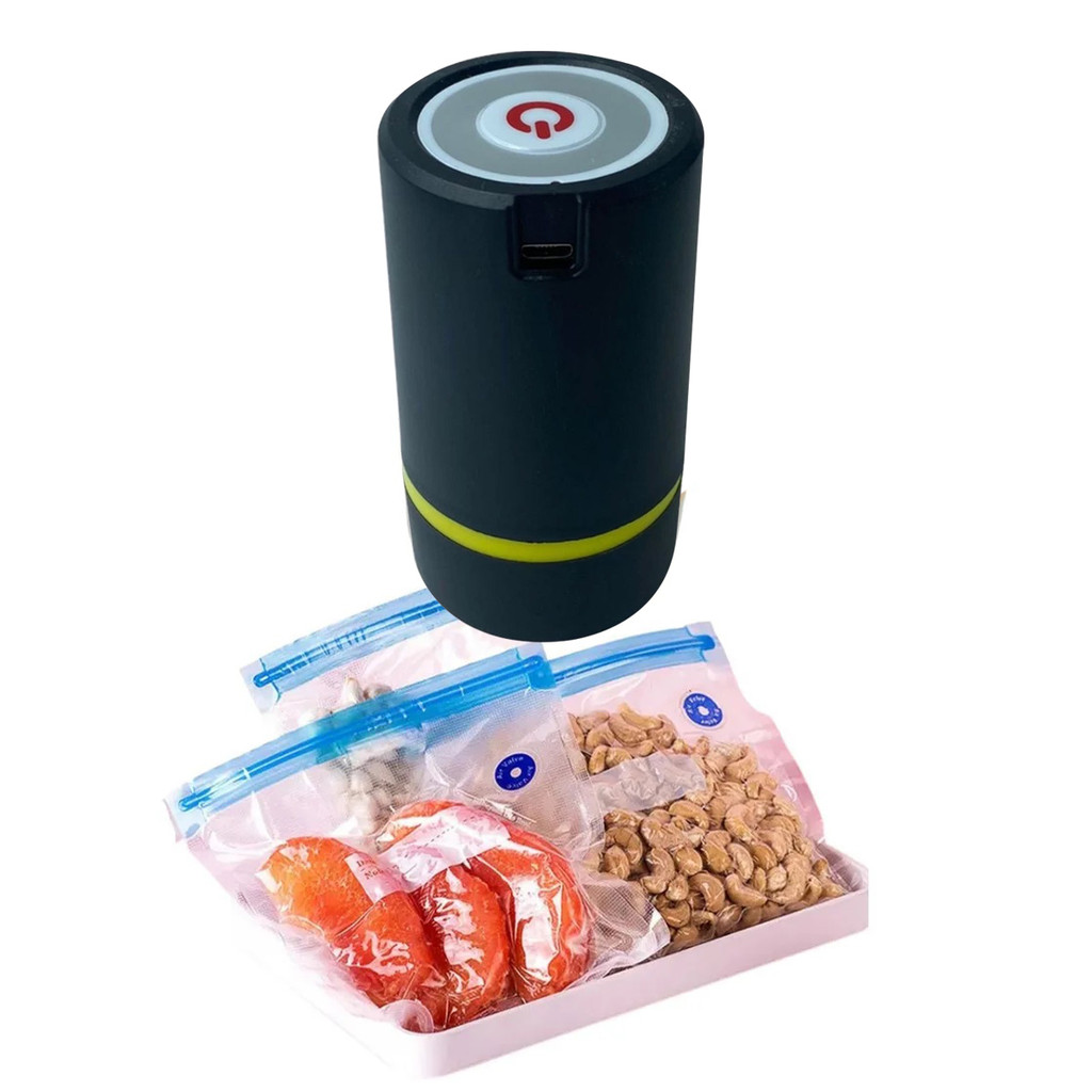 Mini Seladora A Vacuo Touch Conserva Alimentos Portatil Embalagem Comida Carne Verdura Fruta Legumes Embalagem