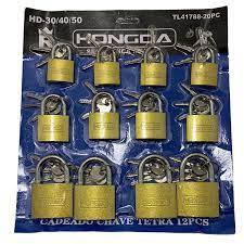 CADEADO CARTELA C/12UN 30-40-50 TETRA