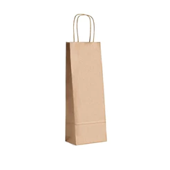 Kit 100 Sacola Kraft Mini Garrafa (9,5x7,5x23cm) Ref. 6918 - 10 unidades - WMA - Rizzo