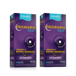 Kit 2 Melatonina Fast Suplemento Sublingual 120 Cp - Equaliv