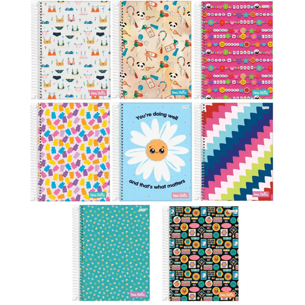 Caderno 1/4 Espiral 80 Folhas Stella Capa Dura em Oferta na Shopee
