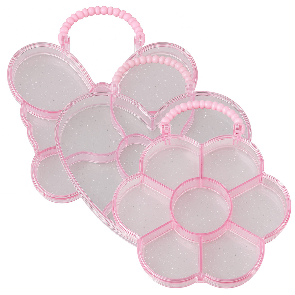 Caixa Plástica Rosa Organizador Costura Bijuterias 17x14cm Estojo Uso Geral em Oferta na Shopee