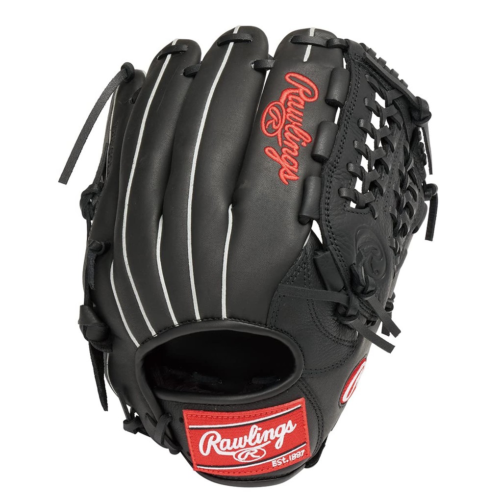 Luvas de Beisebol Rawlings para Adultos - GRXASPLN55 11.75 polegadas - Macia - All-Round - Preto - Para destros