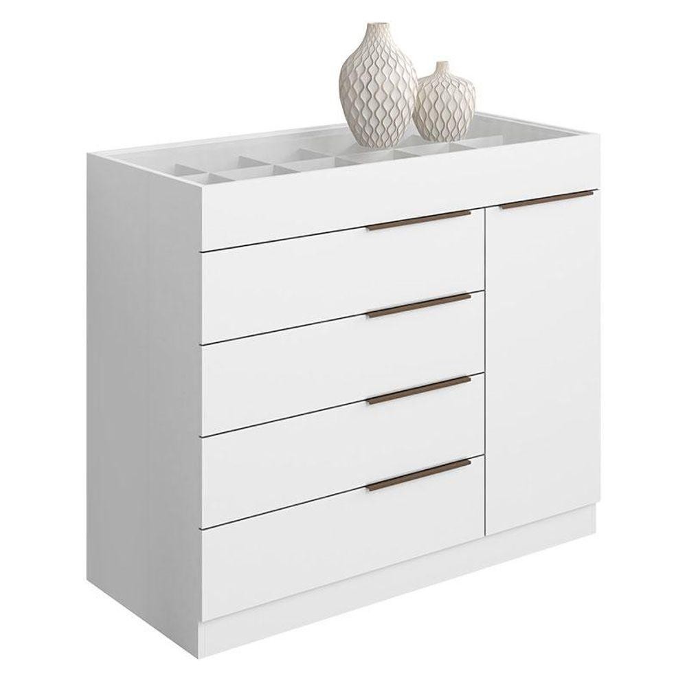 Cômoda Sapateira Sevilha 2004147 Branco Brilho - Aramóveis - Home & Living