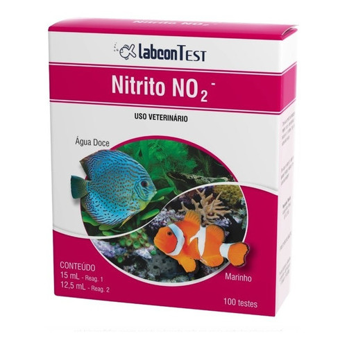 Teste de Nitrito (NO2) marca Labcon- Aquário Marinho E Água Doce
