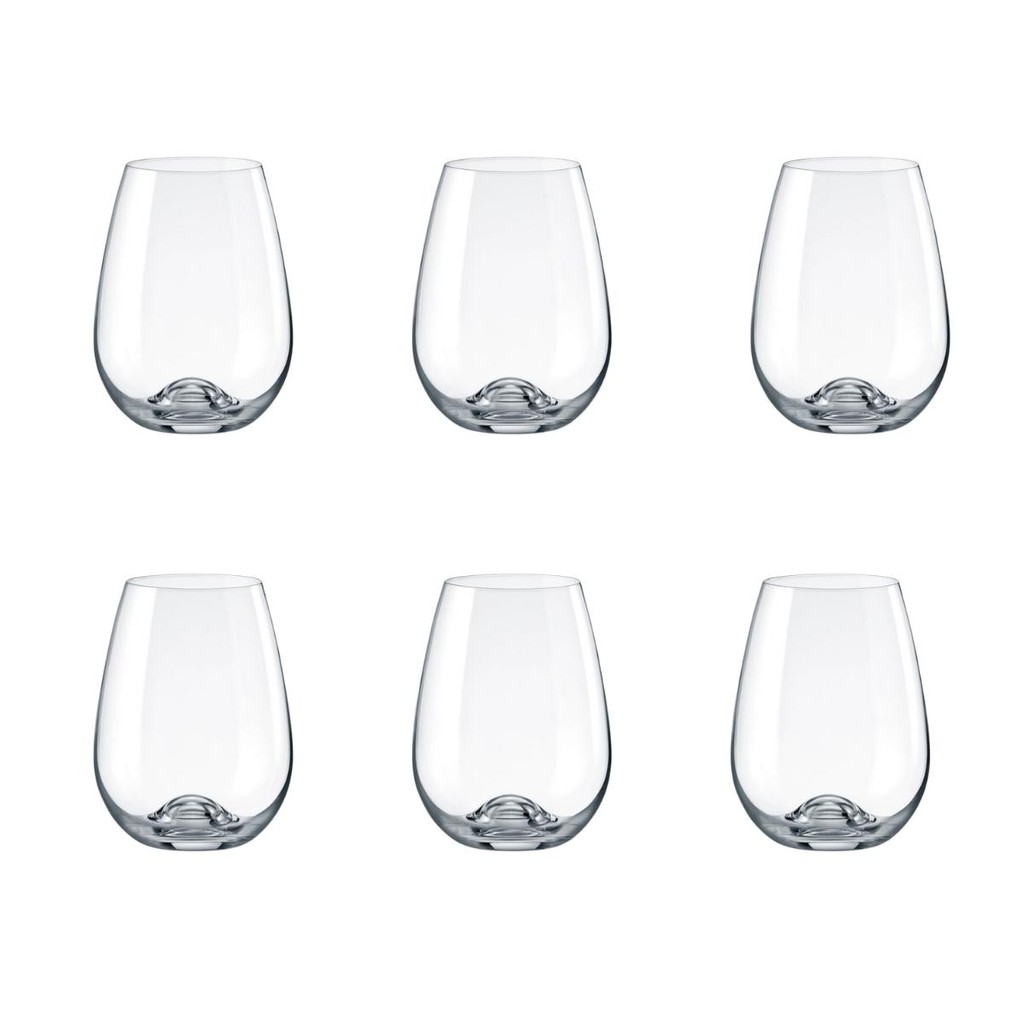 Jogo de 6 Copos de Cristal Vinho Tinto 460ml Easy Classic em Oferta na Shopee