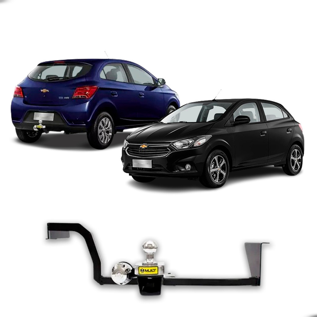 Engate Mult Chevrolet Onix Joy LT 2013-2019 com Bola 50mm Tomada Elétrica Capa Protetora Plaqueta Técnica