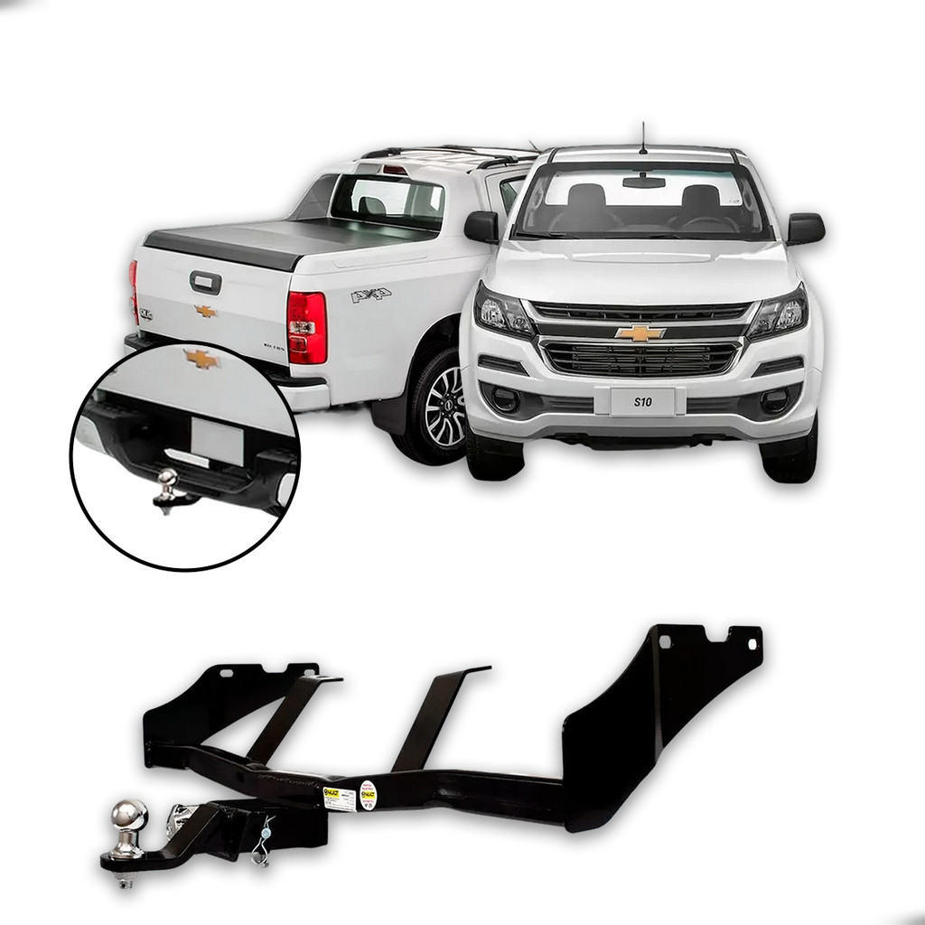 Engate Removível Reboque Mult Chevrolet S10 2012-2023 Proteção Traseira com Instalação Fácil e Segurança Garantida em Oferta na Shopee