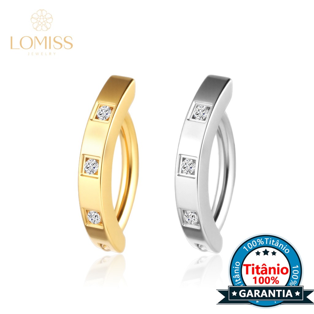 Piercing Argola Para Umbigo Titânio Quadrado Zircônias em Oferta na Shopee