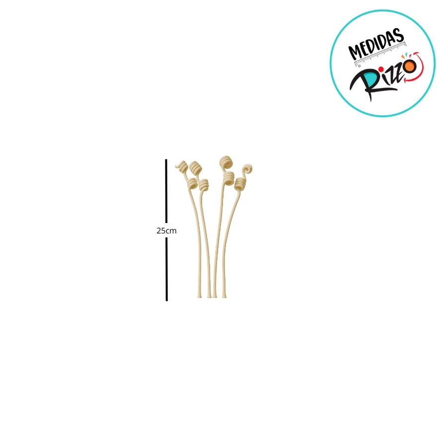 Palito Para Aromatizador - Varetas Espirais - 25cm - 100 unidades - Rizzo — imagem 2 de 2