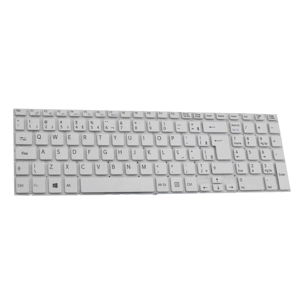 Teclado para Notebook Sony Vaio SVF153B1YX | Branco ABNT2 - Computers & Accessories