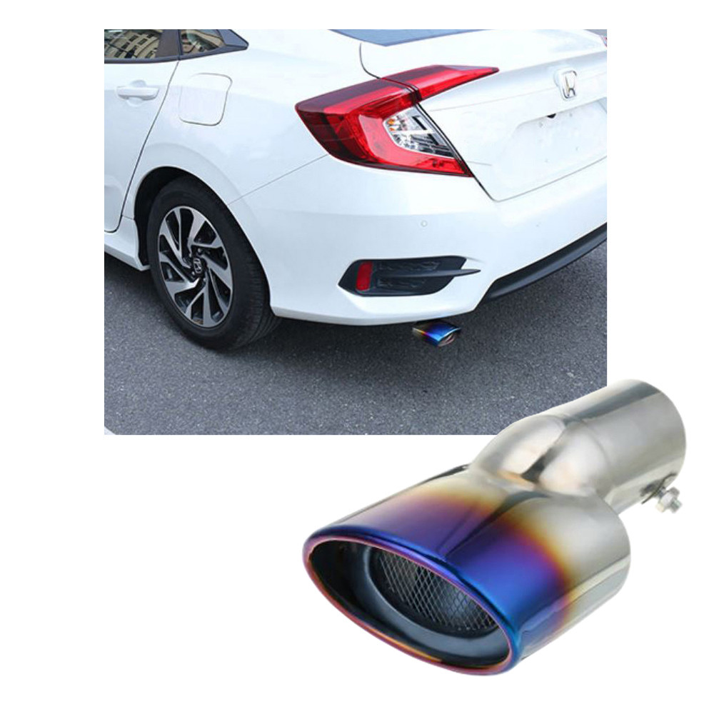 Acessorios Ponteira Aço Inox Azulada Honda Civic G10 2017 a 2024