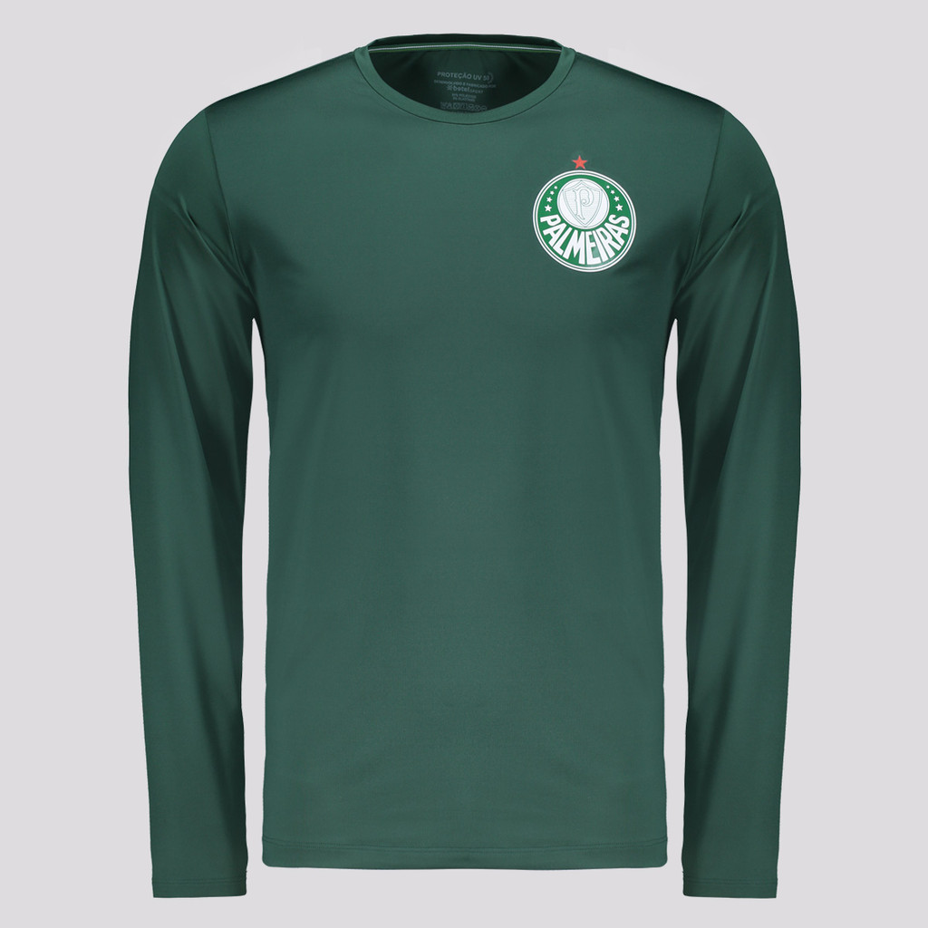 Camisa Palmeiras Brave II UV Manga Longa Juvenil Verde em Oferta na Shopee