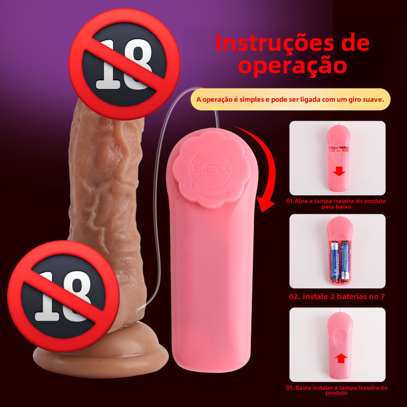SP-46 Vibrador Pênis 13 cm Realista, com Ventosa, Vibração Multivelocidade em Oferta na Shopee