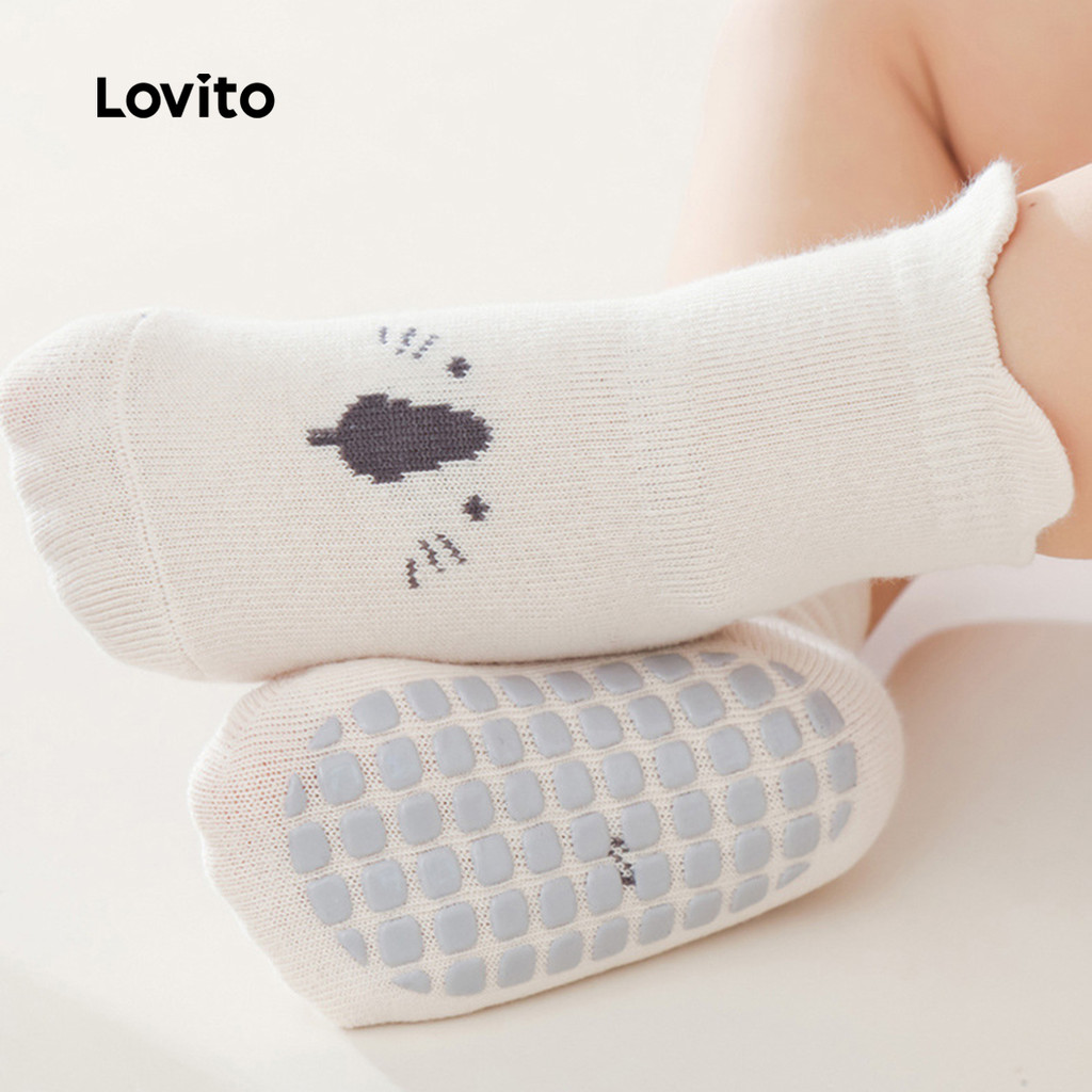 Detalhes do Lovito Sapatos Casuais Com Padrão De Desenho Animado Para Bebê LCS099138
