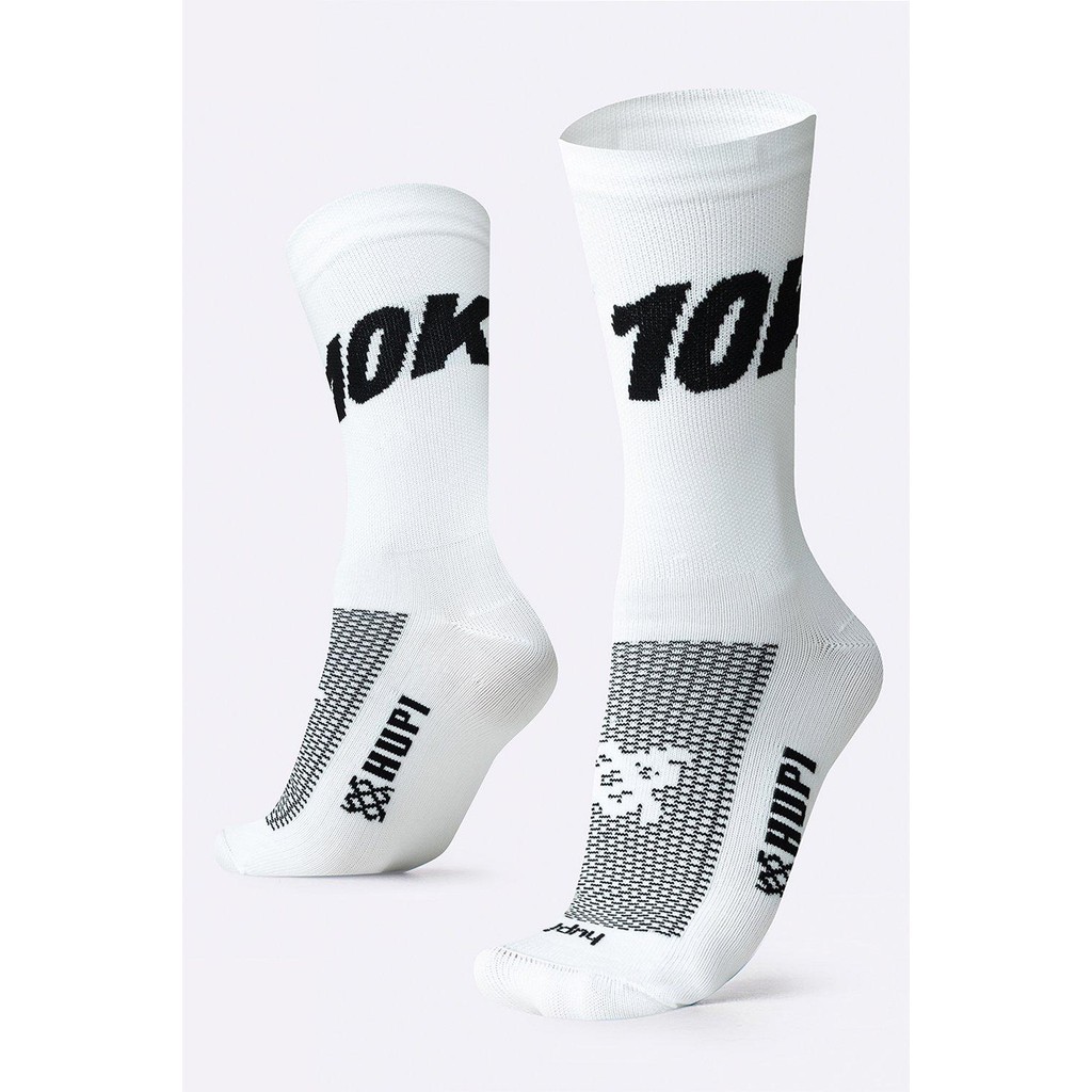 Meia HUPI para Corrida 10K Branco, Tamanho 36-42 em Oferta na Shopee