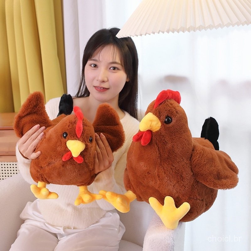 Travesseiro De Frango De Pelúcia animal Realista Sentir Bem Celebração De Natal 30 Cm ZOEBR em Oferta na Shopee