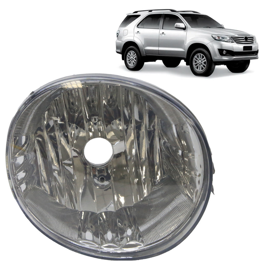 Farol Milha Hilux Sw4 2012 2013 2014 2015 Carcaça Cinza Encaixe HB3 Lente Lisa Sem Suporte