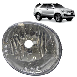 Farol Milha Hilux Sw4 2012 2013 2014 2015 Carcaça Cinza Encaixe HB3 Lente Lisa Sem Suporte